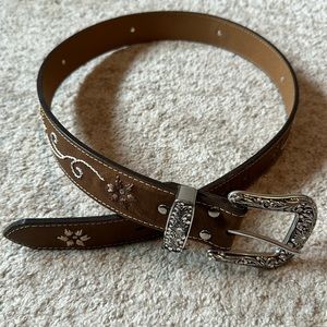 Brown Western Flower Belt